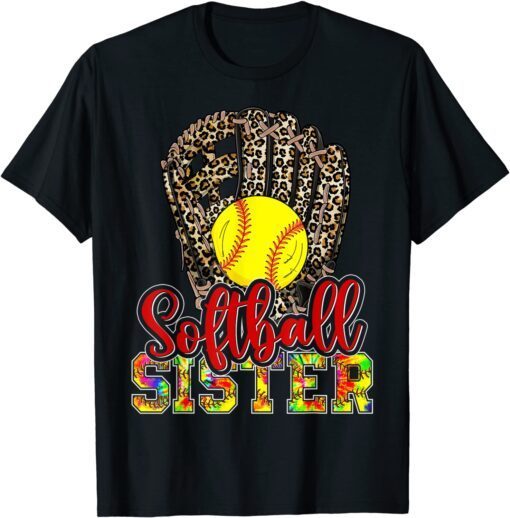 Softball Sister Mother's Day Softball Mom Life Tee Shirt