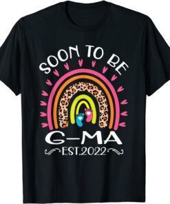 Soon To Be G-Ma Est 2022 Mother's Day Rainbow Leopard Tee Shirt