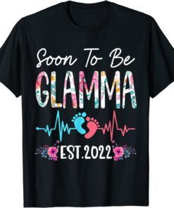 Soon To Be Glamma Est 2022 Floral Mother's Day Tee Shirt