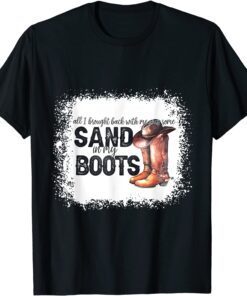 Southern western leopard Cowboy Boots Hat Sand In My Boots Tee Shirt