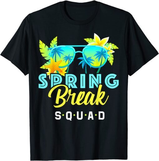 Spring Break Squad Retro Holiday Vacation Family Matching Tee Shirt