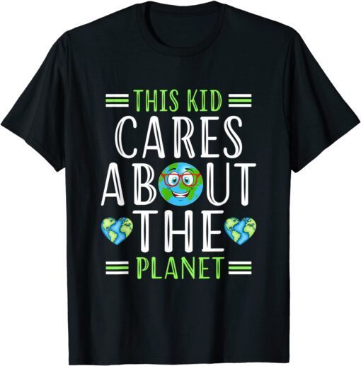 This Kid Cares Planet Save World Hour Earth Day Tee Shirt