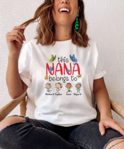 This Nana Belongs To Personalized Mothers Day Tee Shirt