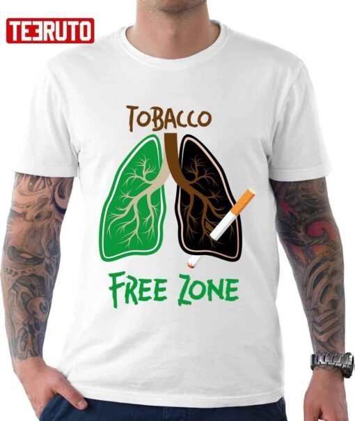 Tobacco Free Zone Antismoke Tee Shirt