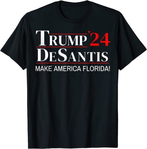 Trump DeSantis 2024 Make America Florida Republican Vintage Tee Shirt