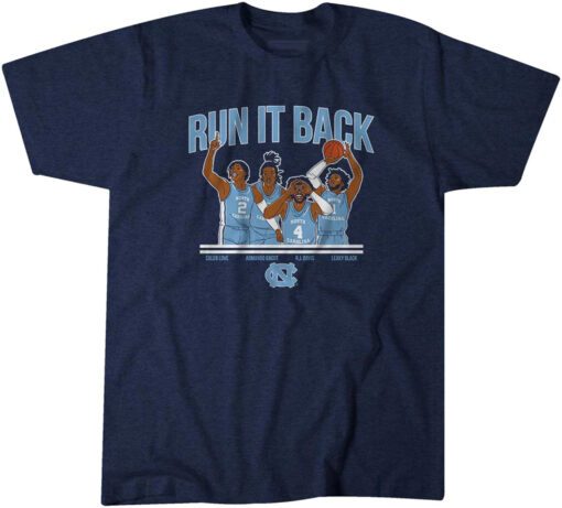 UNC Basketball Run It Back Tee Shirt