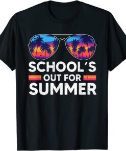 Vintage Last Day Of School Schools Out For Summer Teacher Tee Shirt