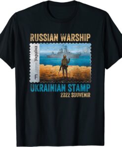 Vintage Ukraine Postage Stamp Flag Pride 2022 Tee Shirt