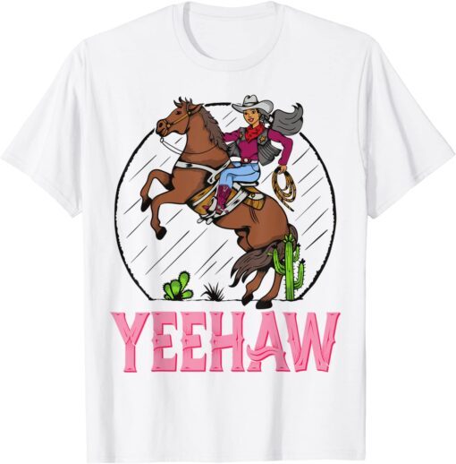 Vintage Yeehaw Howdy Rodeo Western Country Southern Cowgirl Tee Shirt