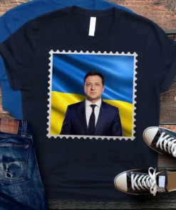 Volodymyr Zelensky Ukrainisch Flag Stempel Tee Shirt