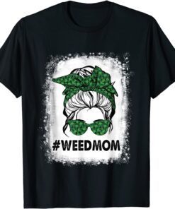 Weed Mom Smoking Cool 420 Stoner Cannabis Marijuana Tee Shirt