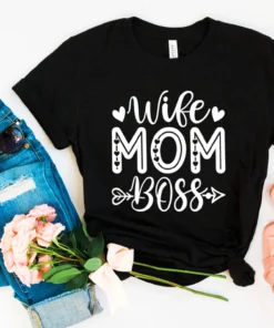 Wife Mom Boss Mother's Day Tee Shirt