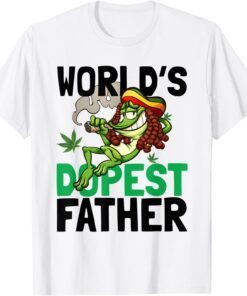 World’s Dopest Father Weed Marijuana Cannabis 2022 Frog Tee Shirt