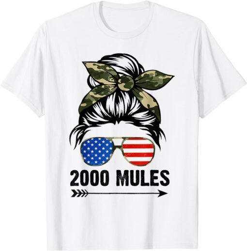 2000 Mules Game Is Over Pro Trump Messy Bun USA 2024 Tee Shirt