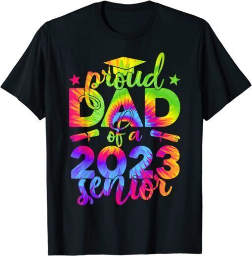 2023 Graduate College Tie Dye Pround Dad Family Limited Shirt