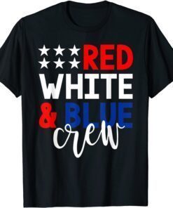 4th Of July Red White Blue Crew Tee Shirt