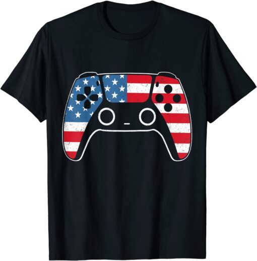 4th Of July Video Game Gamer USA Tee Shirt