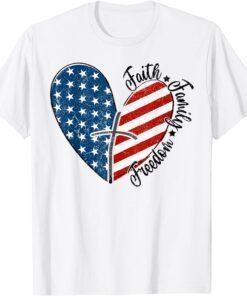 4th of July Faith Family Freedom American Flag Patriotic 2022 Shirt