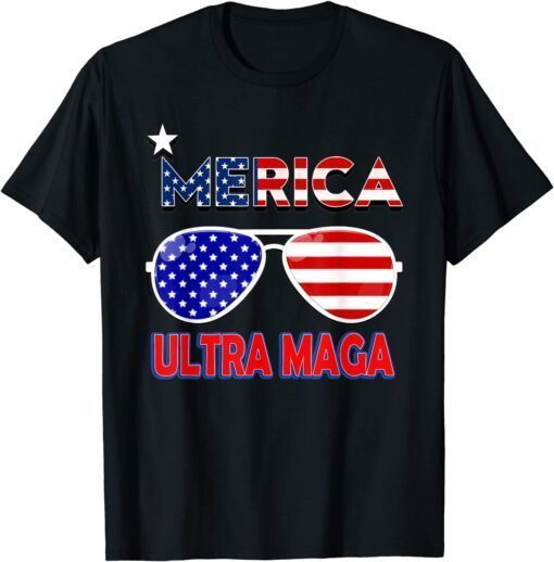 4th of July Ultra Maga American Flag Tee Shirt