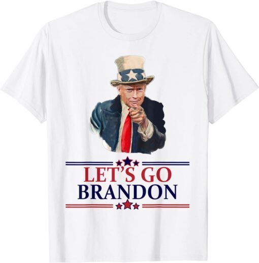 Abraham Trump Let's Go Brandon Republican Anti Liberal Biden Tee Shirt