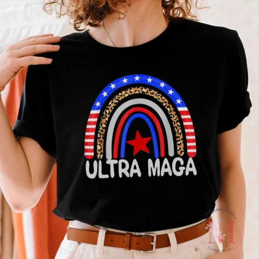 American Flag Rainbow Ultra Maga Donald Trump Ultra Maga Tee Shirt