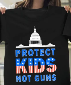 American Protect Kids Not Guns, End Gun Violence Tee Shirt