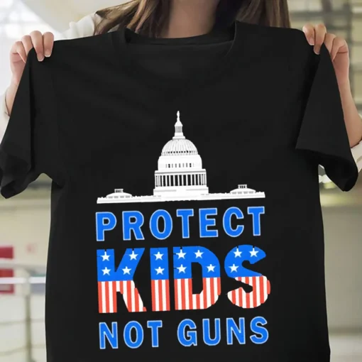 American Protect Kids Not Guns, End Gun Violence Tee Shirt