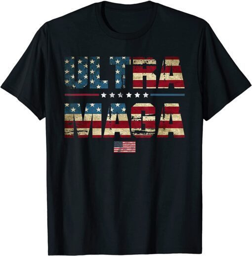 Anti Joe Biden Ultra Maga American Flag Best Tee Shirt