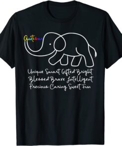 Autism Awareness Day Elephant Tee Shirt