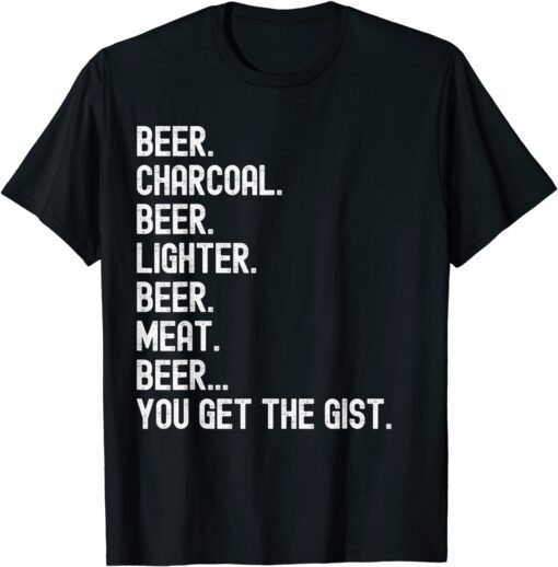 Beer Grilling Meat Father's Day Dad 2022 T-Shirt