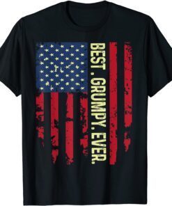 Best Grumpy Ever United States USA Flag Father's Day Tee Shirt