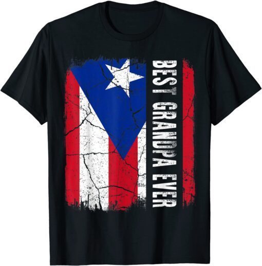 Best Puerto Rican Grandpa Ever Rico Grandpa Father's Day Tee Shirt