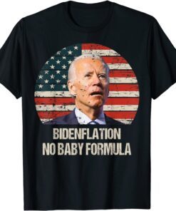 Bidenflation No Baby Formula Biden Anti Biden Reto Vintage Tee Shirt