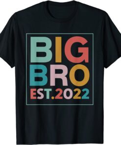 Big Bro Est. 2022 Promoted to Brother 2022 Father's Day Tee Shirt