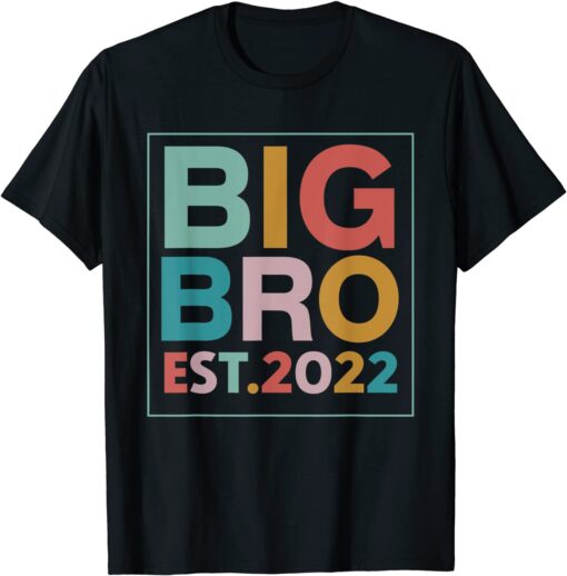 Big Bro Est. 2022 Promoted to Brother 2022 Father's Day Tee Shirt