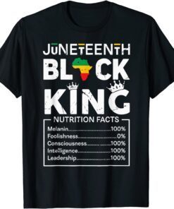 Black King Juneteenth 1865 Independence Day Black Pride Tee Shirt