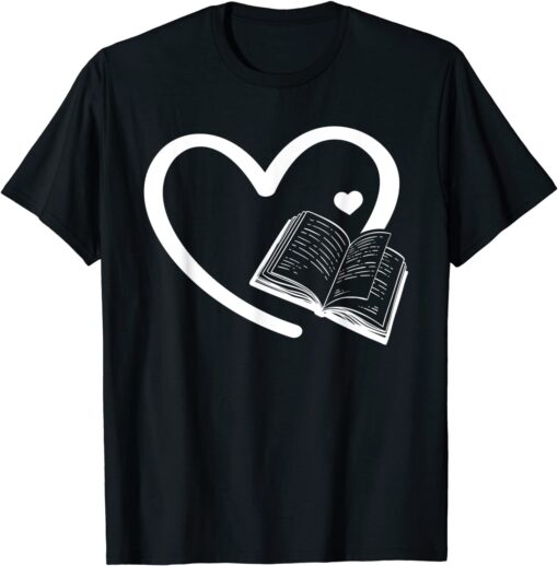 Book Hearts Bookworm Book Reading Book Lover Book Heart Tee Shirt