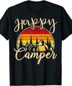 Camper Outdoor Activity Camping Lover Happy Camper Tee Shirt