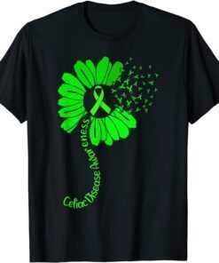 Celiac Disease Awareness Ribbon Sunflower Tee Shirt