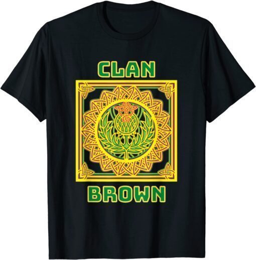 Clan Brown Scottish Celtic Thistle 2022 T-Shirt