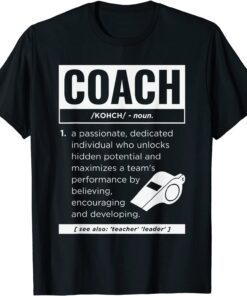 Coach Definition Sport Games Trainer Coaching Tee Shirt