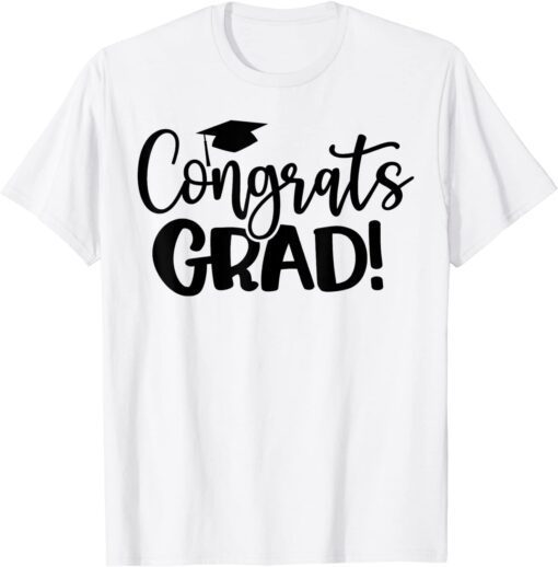 Congrats Grad Senior 2022 Bachelor Hat Senior Graduate Tee Shirt