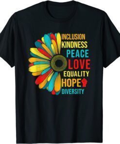 Daisy Peace Love Equality Diversity Human Rights LGBT Pride Tee Shirt
