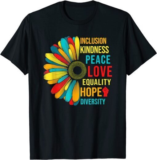 Daisy Peace Love Equality Diversity Human Rights LGBT Pride Tee Shirt