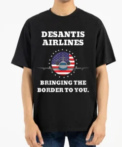 DeSantis Airlines Us Flag Tee Shirt