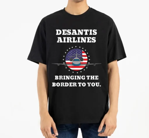 DeSantis Airlines Us Flag Tee Shirt