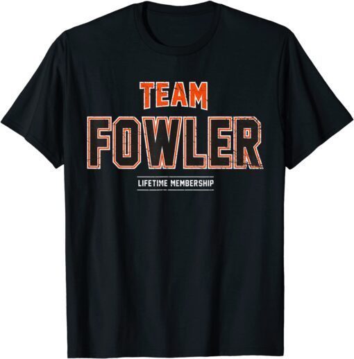 Distressed Team Fowler Proud Family Last Name Surname Tee Shirt