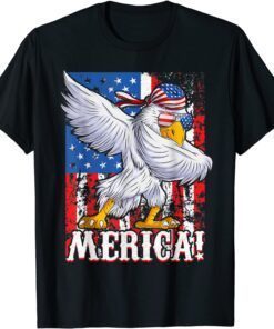 Eagle Dabbing American Mullet Merica Ultra Maga 4th Of July Tee Shirt