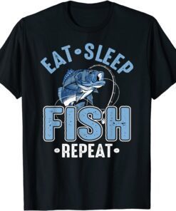 Eat Sleep Fish Repeat Tee Shirt