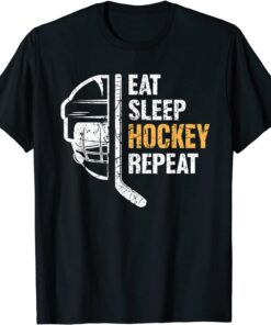 Eat Sleep Hockey Repeat Hockey Tee Shirt